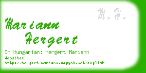 mariann hergert business card